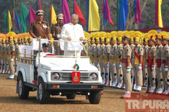 Tripura celebrates 67th Republic Day: Governor Tathagata Roy unfurls National flag at Assam Riffles ground 